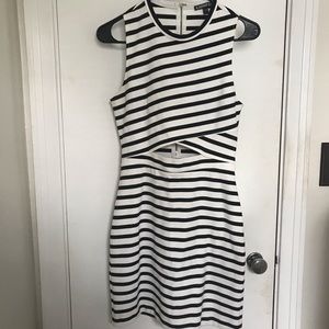 Express Striped Bodycon Dress